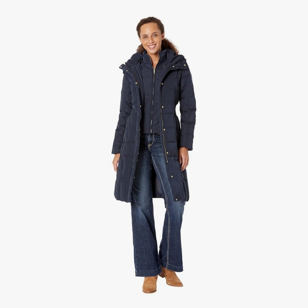 Cole Haan NWOT  Women's Signature  Down Filled Coat - Navy L